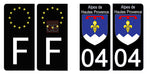 04 ALPES DE HAUTES PROVENCE - Stickers for license plates, available for CAR and MOTORCYCLE