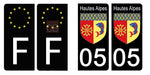 05 HAUTES ALPES - Stickers pour plaque d'immatriculation, disponible pour AUTO et MOTO