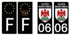 06 ALPES MARITIMES - Stickers for license plates, available for CAR and MOTORCYCLE