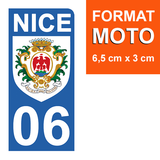 06 NICE - Stickers for license plates, available for CAR and MOTORCYCLE