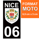 06 NICE - Stickers pour plaque d'immatriculation, disponible pour AUTO et MOTO