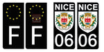 06 NICE - Stickers pour plaque d'immatriculation, disponible pour AUTO et MOTO