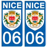 06 NICE - Stickers pour plaque d'immatriculation, disponible pour AUTO et MOTO