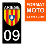 09 ARIEGES - Stickers for license plates, available for CAR and MOTORCYCLE