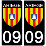 09 ARIEGES - Stickers pour plaque d'immatriculation, disponible pour AUTO et MOTO