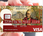 10 FRANCS - credit card sticker