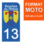 13 BOUCHE DU RHONE - License plate stickers, available for CAR and MOTORCYCLE