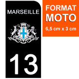 13 MARSEILLE - Stickers pour plaque d'immatriculation, disponible pour AUTO et MOTO