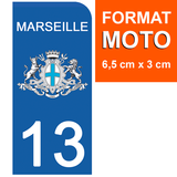 13 MARSEILLE - Stickers for license plates, available for CAR and MOTORCYCLE