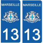 13 MARSEILLE - Stickers for license plates, available for CAR and MOTORCYCLE