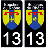 13 BOUCHE DU RHONE - License plate stickers, available for CAR and MOTORCYCLE