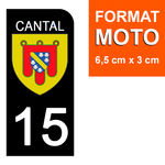 15 CANTAL - Stickers pour plaque d'immatriculation, disponible pour AUTO et MOTO