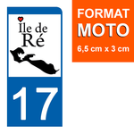 17 ÎLE DE RÉ - License plate stickers, available for CAR and MOTORCYCLE