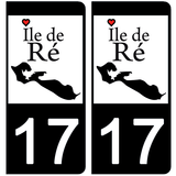 17 ÎLE DE RÉ - License plate stickers, available for CAR and MOTORCYCLE