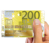 200 Euros - credit card sticker, 2 credit card formats available