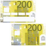 200 Euros- sticker pour carte bancaire, 2 formats de carte bancaire disponibles