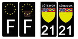 21 COTE D'OR - Stickers for license plates, available for CAR and MOTORCYCLE