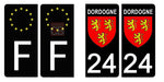 24 Dordogne - Stickers for license plates, available for CAR and MOTORCYCLE