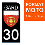 30 GARD - Stickers pour plaque d'immatriculation, disponible pour AUTO et MOTO