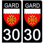 30 GARD - License plate stickers, available for CAR and MOTORCYCLE