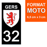 32 GERS - License plate stickers, available for CAR and MOTORCYCLE