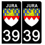 39 JURA - License plate stickers, available for CAR and MOTORCYCLE