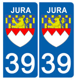 39 JURA - License plate stickers, available for CAR and MOTORCYCLE