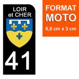 41 LOIR et CHER - Stickers pour plaque d'immatriculation, disponible pour AUTO et MOTO