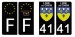 41 LOIR et CHER - Stickers pour plaque d'immatriculation, disponible pour AUTO et MOTO