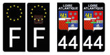 44 LOIRE ATLANTIQUE - Stickers for license plates, available for AUTO and MOTORCYCLE