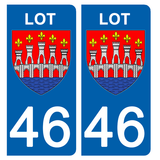 46 LOT - License plate stickers, available for AUTO and MOTORCYCLE