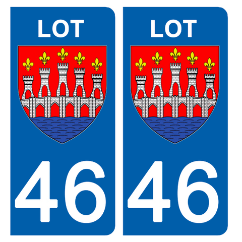 46 LOT - License plate stickers, available for AUTO and MOTORCYCLE