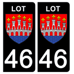 46 LOT - License plate stickers, available for AUTO and MOTORCYCLE