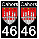 46 LOT CAHORS - Stickers pour plaque d'immatriculation, disponible pour AUTO et MOTO