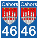 46 LOT CAHORS - Stickers pour plaque d'immatriculation, disponible pour AUTO et MOTO