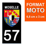 57 MOSELLE - Stickers for license plates, available for CAR and MOTORCYCLE