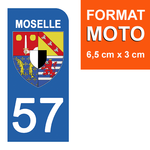 57 MOSELLE - Stickers for license plates, available for CAR and MOTORCYCLE