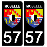 57 MOSELLE - Stickers pour plaque d'immatriculation, disponible pour AUTO et MOTO