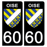 60 OISE - Stickers for license plates, available for CAR and MOTORCYCLE