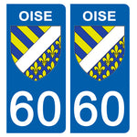 60 OISE - Stickers for license plates, available for CAR and MOTORCYCLE