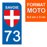 73 SAVOIE - Stickers for license plates, available for CAR and MOTORCYCLE