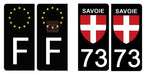 73 SAVOIE - Stickers pour plaque d'immatriculation, disponible pour AUTO et MOTO