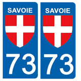 73 SAVOIE - Stickers pour plaque d'immatriculation, disponible pour AUTO et MOTO