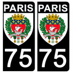 75 PARIS - Stickers for license plates, available for CAR and MOTORCYCLE