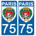 75 PARIS - Stickers pour plaque d'immatriculation, disponible pour AUTO et MOTO