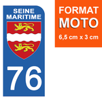 76 SEINE MARITIME - Stickers pour plaque d'immatriculation, disponible pour AUTO et MOTO