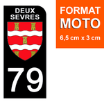 79 DEUX SEVRES - Stickers pour plaque d'immatriculation, disponible pour AUTO et MOTO