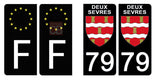 79 DEUX SEVRES - Stickers for license plates, available for CAR and MOTORCYCLE