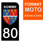 80 SOMME - Stickers for license plates, available for CAR and MOTORCYCLE