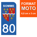 80 SOMME - Stickers for license plates, available for CAR and MOTORCYCLE